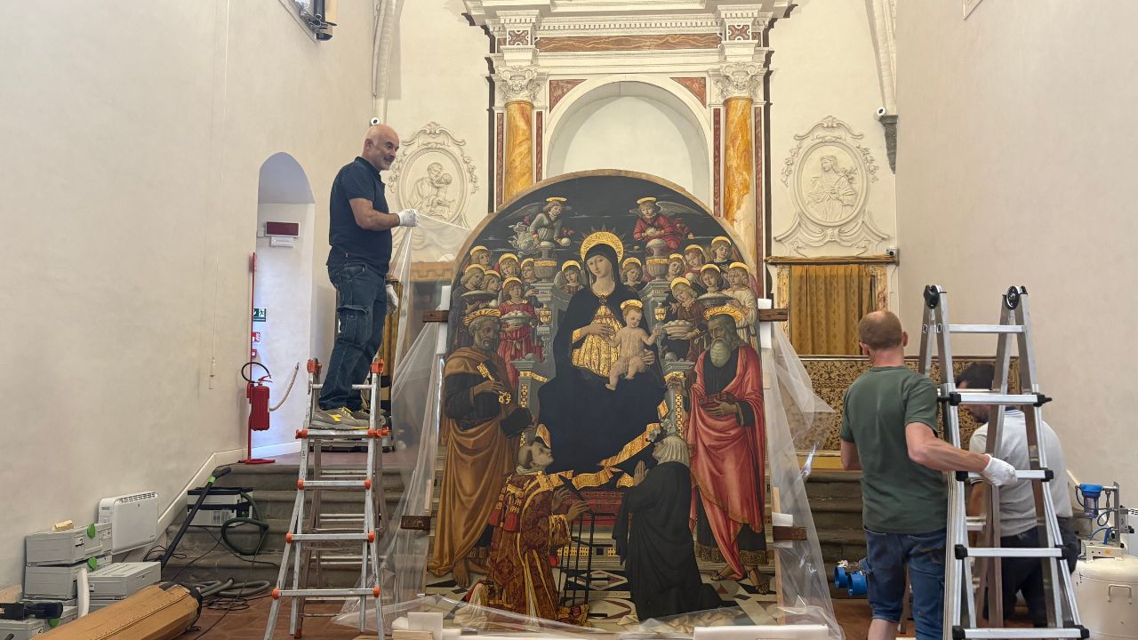 Restauro aperto al pubblico della Pala della Madonna delle Nevi di Matteo di Giovanni